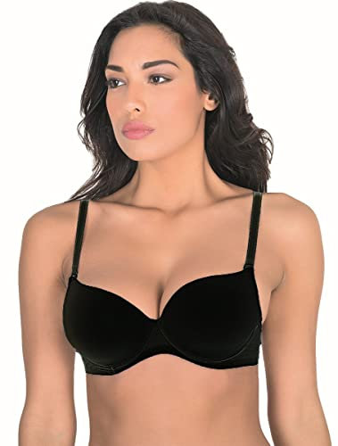 ARIS Reggiseno LORIANA a Balconcino con Ferretto e Imbottitura Colore Nero TG 1 B