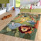 TT Home Kinderzimmer Teppich Dschungel Zoo Tiere Giraffe Schlange Löwe AFFE Grün, Größe:200x290 cm