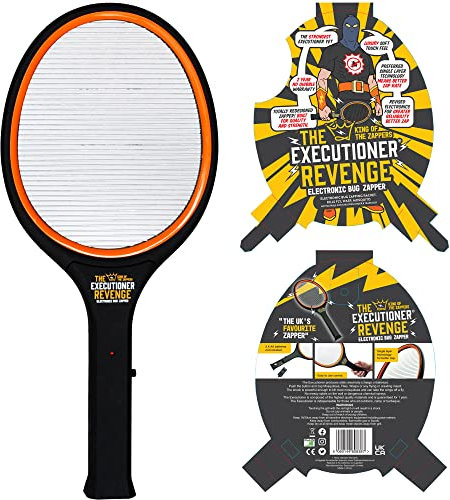 The Executioner Revenge Electric Bug Zapper Fly Swatter Wasp, Mosquito, Bug, Insect Killer Single Layer Racket Efficient Zapping Indoor Outdoor Soft Touch Handle (The Executioner Revenge)