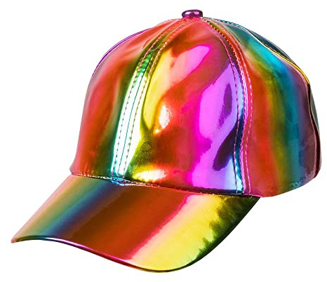 Boland 04299 - Mütze Holo, holografisch, Cap, Basecap, Kopfbedeckung, Rapper, Mottoparty, Karneval