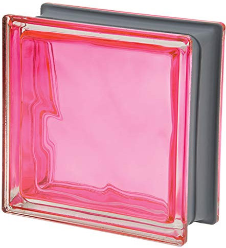 Glasblock aus Metall, gewellt, 19 x 19 x 8 cm