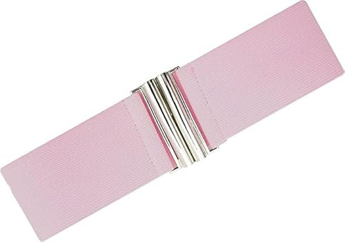 Ro Rox Florence Vintage Breiter Elastischer 50er Jahre Retro Krankenschwester Gürtel - Baby Pink (M)