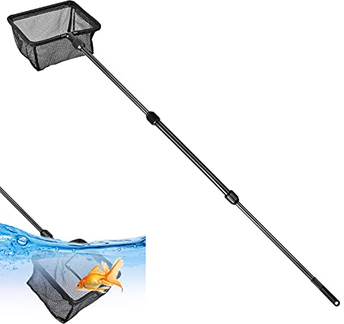 Pinsheng Guadino da Pesca, Guadino da Pesca telescopico in Nylon per Acquario da 90 cm, Retino da Pesca Pieghevole Estensibile per Acquario Laghetti Laghi (S)