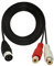 GINTOOYUN DIN-Kabel (8-polig auf 2 Cinch-Stecker, 159 cm, 8-poliger DIN-Stecker auf 2 Cinch-Buchsen), Audio-Adapterkabel für Musikinstrumente, Audio-Geräte, MIDI-Geräte usw