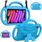 LTROP Funda para iPad Mini 7 y iPad Mini 6 2024 2024, a prueba de golpes, con asa y correa para el hombro, para iPad Mini, color azul