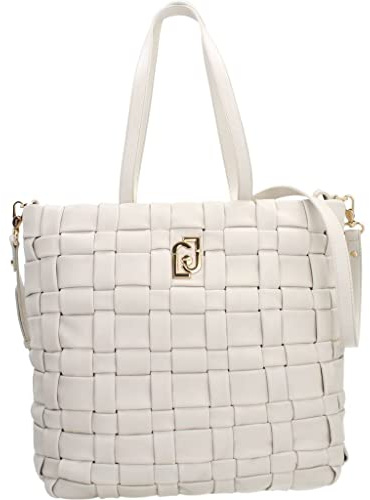 Liu Jo Borsa Sicura tote L ecopelle ad intreccio bianco BS22LJ14 AA2236 Grande