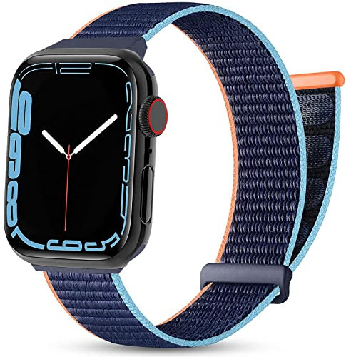Issinlky Sport Loop Correa Compatible con Apple Watch Correa 42 mm 44 mm 45 mm 49 mm, nylon repuesto Correa para iWatch serie SE 8 7 6 5 4 3 2 1