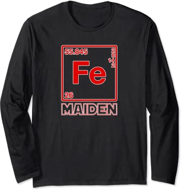 Fe Maiden - Iron Element (Fe) Parody Long Sleeve T-Shirt