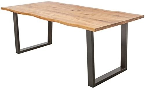 Riess Ambiente Massiver Esstisch Living Edge 160cm Wildeiche geölt 3,5cm Tischplatte Holztisch Tisch Konferenztisch