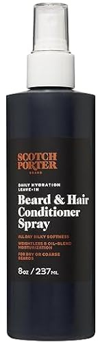 Scotch Porter Daily Hydration Conditioner Spray for Beard & Hair | Coconut, Avocado & More | 8oz Bottle with Pump