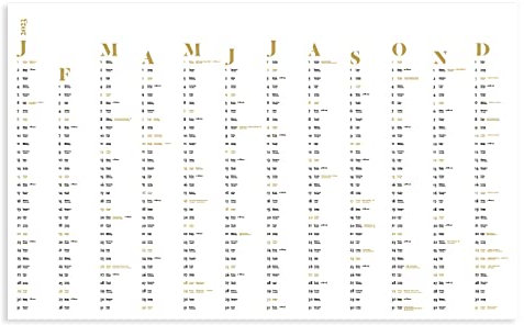 tyyp, Design Wandkalender 2023, Jahreskalender, groß, Hochformat, Querformat
