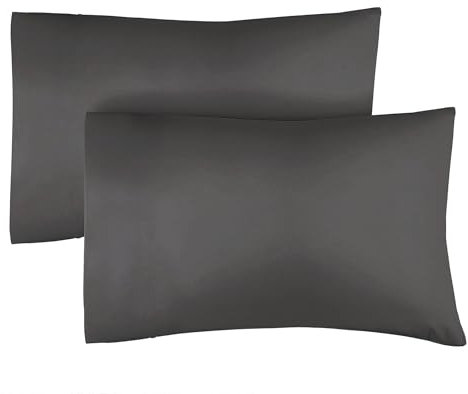 Federa 40x60 Grigio Scuro - Set da 2 - Federe in Microfibra di Alta Qualità - Morbide, Confortevoli e Lavabili in Lavatrice - Federa 40x60 per Cuscini, Set 2 Federe Grigio Scuro - OEKO-TEX Certificato