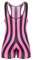 Doomiva Herren Body Einteiler Overall Ärmellos Tank Top Sportbody Männer Streifen Gymnastikanzug Sport Workout Bodysuit Sportwear X Hell Rosa XXL