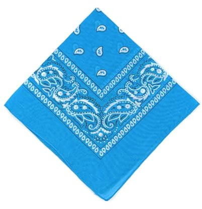 FASHION YOU WANT Schals & Tücher Bandana Halstuch Bikertuch Nickituch Kopftuch Baumwolle Mundschutz Piratentuch ideal für Karneval Fasching Karnevalskostüm (türkis)