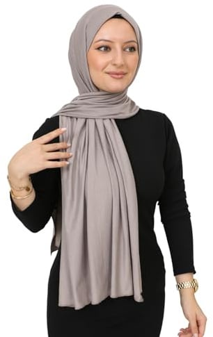 Prien Hijab - Bufanda de viscosa para mujer, ligera, musulmana, chal largo, bufanda islámica, bufanda de seda de pavo para mujer