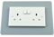 Pos Display Shop Grey Double Plug Socket Light Switch Surround Finger Plate Wall Protector Acrylic (2, Grey)