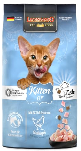 LEONARDO Kitten GF für Katzen, 300g, mit frischem Geflügel und Makrele, leicht verdaulich, getreidefrei, Alleinfutter, Made in Germany