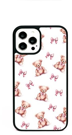 Teddy Bear And Bow Pink Pattern Phone Case/Cover Compatible with iPhone 13 Rubber