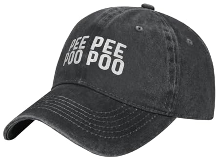 ATOurDealss Make Pee Pee Poo Poo Again Mütze für Herren, Baseballkappe, coole Hüte, Schwarz , One size