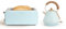 CREATE/PACK TOAST RETRO XL + KETTLE RETRO M/Tostadora de pan azul pastel con hervidor de agua azul pastel/Hervidor de 1L