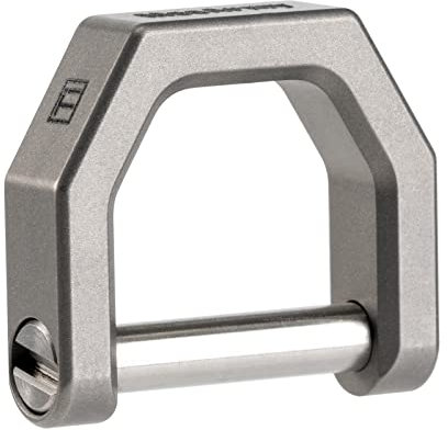 MecArmy Titanium D Form Schlüsselring, Schlüsselanhänger Halter D Ring Schlüsselanhänger mit Schraube Schäkel (Stonewashed Medium)