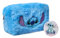 Disney Lilo & Stitch Make-up-Tasche und Spiegel | Damen-Kosmetiktasche aus blauem Pelz mit Stitch-Charakter-Gesicht | Reisekosmetiketui und Taschenspiegel fur Erwachsene und Jugendliche