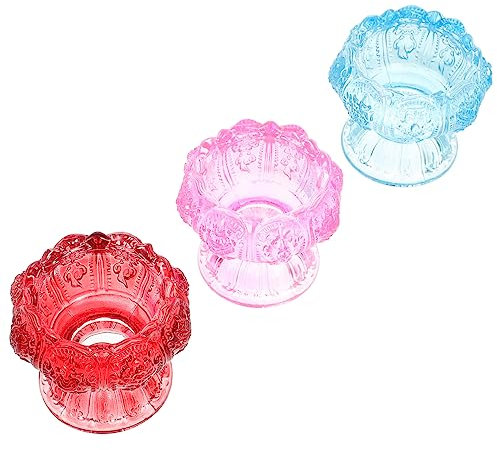 MUSISALY 3piezas Portavelas De De De Base Alta Decoración para Mesa y Religiosos para De Mesa y