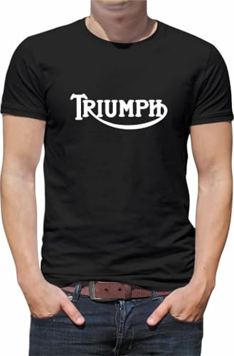 T shirt personnalisé moto custom motorcycle road vintage triumph M014 (Noir, 2XL)