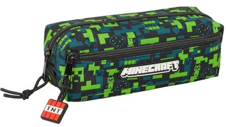safta Minecraft TNT Federmäppchen, klein, Federmäppchen für Kinder, ideal für Kinder im Schulalter, bequem und vielseitig, Qualität und Widerstandsfähigkeit, 22 x 6 x 8,5 cm, bunt, M, Casual