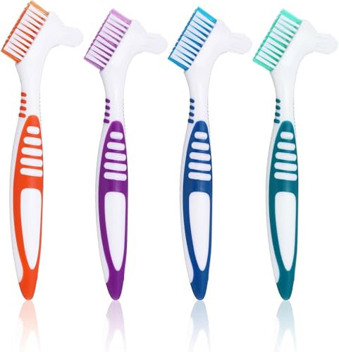 8 Piezas Cepillos de Limpieza de Dientes Cepillo Ferula Dental Cepillos de Limpieza de Dientes Cepillo Dentadura Postiza Cepillo Ortodoncia Cepillo para Dientes Postizos Limpiador Retenedor Dental