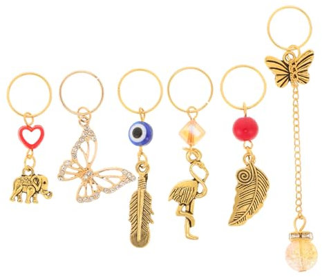 SAFIGLE 6stücke Haarspiralen Aus Zinklegierung Ringe Und Haarmanschetten Crystal Loc Haarschmuck Für Zöpfe Und Dreadlocks Vielseitige Haarschmuck-accessoires