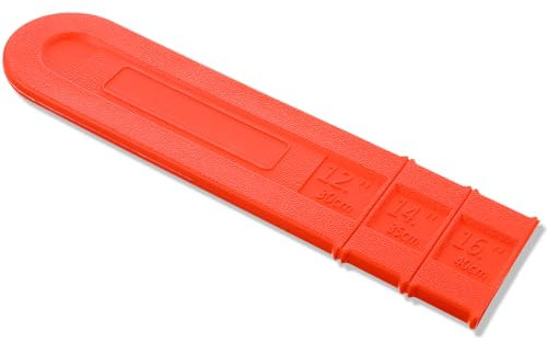 EupHHonycs Chainsaw Chain Cover Red Chainsaw Protective Cover 16 Inch Chainsaws Saw Bar Scabbard Covers Suitable for 12 14 16 Chain Saw, Plastic Durable Cutter Parts Tools Plate Anti Scratch