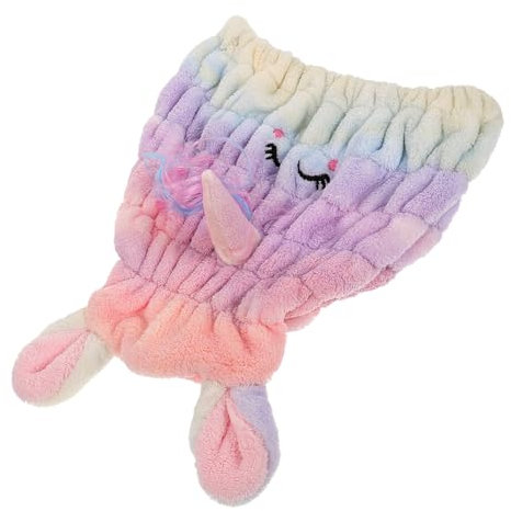 Mikinona Gorros De Ducha Reutilizables Para Mujer Toalla Para Cabello Absorbente Diseño De Unicornio Cómodo y Flexible