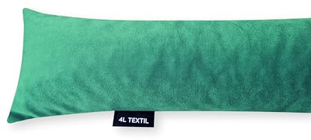 4L Textil Zugluftstopper für Türen und Fenster, weich (Grün, 70 cm) | Türschlange | Windstopper | Durchzugstopper | Luftzugstopper | Türrolle | 70, 80, 90, 100, 150 cm | Handgefertigt in der EU
