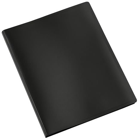 VIQUEL - Porte-Vues 100 Vues A4 ESSENTIEL RECYCLE - Protège-Documents en Plastique Polypropylène Grainé Souple - 50 Pochettes - Origine France Garantie - Noir