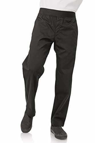 Chef Works PBN01BLKS Pantalon de chef pour homme Noir Taille S