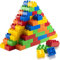 Prextex Premium Jumbo Colorful STEM Building Blocks Set (50pcs) - Inspire Creativity and Learning with Ideal Preschool Construction Toy for Kids - Fun Toddler Activity