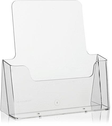10 NE-233 Stück Tisch-Prospektständer Flyerständer, Prospekthalter von VITAdisplays (transparent, DIN A4)