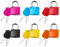 kuou Suitcase Locks with Keys, Small Padlocks Luggage Locks Coloured Metal Padlocks for Travel School Gym (6 Pcs)