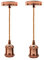 LEDSone Ceiling Rose Pendant Bulb Holder 2 Pack Rose Gold 100 cm Braided Adjustable Cable with E27 Light Fitting lamp Holder for Kitchen Living Bedroom Dining Room Hallway Lighting