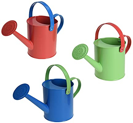 Pro Garden Bunte Gießkanne aus Metall, 1 l, Grün