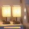 Lightess 2 Pack Bedside Table Lamps Touch 3-Way Dimmable Table Lamp Bedrooms Nightstand Table Lights for Living Room Bedside Lamps Set of 2 Cafe Restaurant - Inc. 2 Warm White E14 Bulbs,Beige Square