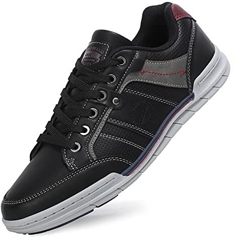 TARELO Sneaker Herren Freizeitschuhe Mode Schuhe Schwarz 43