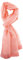 TigerTie Damen Chiffon Halstuch in rosa rosé mit Bordüre - Größe 160 cm x 36 cm