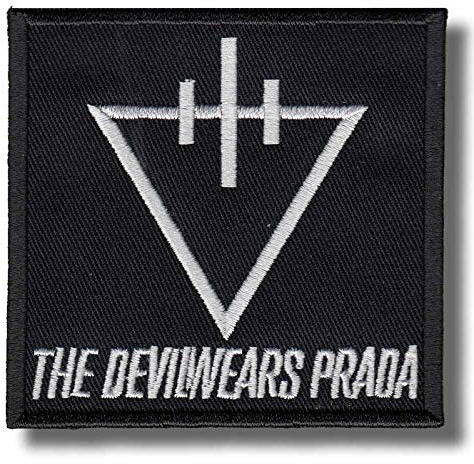 JJTEXTIX Aufnäher 'The Devil Wears Prada' - Schwarz, Rund, Mittel, Horror, Aufbügeln, 1 Stück
