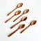 DYARI Lot de 6 petites cuillères en bois d'olivier – 15,2 cm de long – Mini sculptées à la main non toxiques – Convient pour les petits pots de confiture – Cuillère à café, épices, thé, sucre