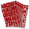 5,1 cm Buchstaben zum Aufbügeln, Alphabete für Sporttrikots, T-Shirts, Teamname, Kleidung, Slogandruck, Basteln, Dekoration (5 Farben optional) (5 Blatt rot)