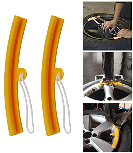 SEMINISMAR Felgenschutz Reifenmontage Felgenschoner Reifenmontiermaschine Felgenkantenschutz Motorrad Felgenschützer Auto Felgenschutzleiste für Alle Gängigen Montiereisen (2 Stück)