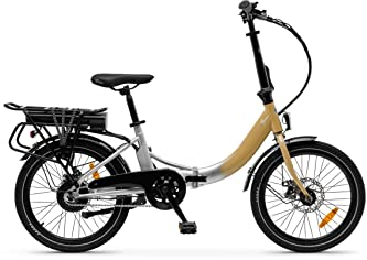 Lancia Ypsilon Brio, Bici Pieghevole Elettrica, Ruote 20, Autonomia Fino a 60 km, Motore 250W, Freni a Disco, Scatto Fisso, Rack posteriore,