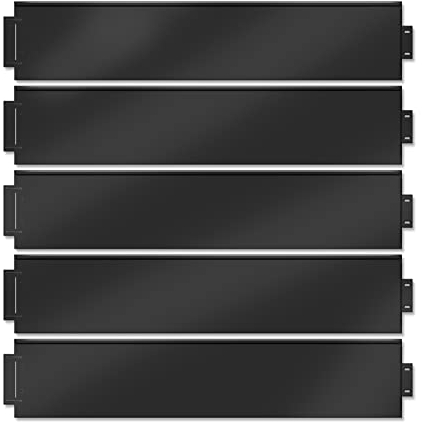 UISEBRT 5m Rasenkante Metall Verzinkt 100x18cm - 5X Beeteinfassung Beetumrandung Mähkante Palisade, Schwarz (Länge 5m - Höhe 18cm)